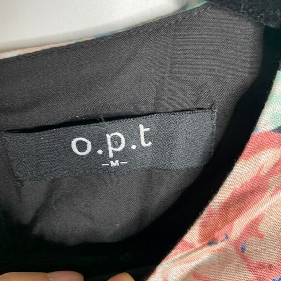 OPT anthropologie Floral Maxi Dress Long Sleeve Black Romantic Spring Dress Sz M - Picture 4 of 7